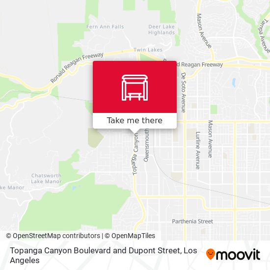 Topanga Canyon Boulevard and Dupont Street map