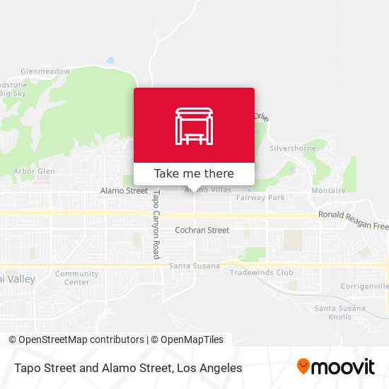 Tapo Street and Alamo Street map