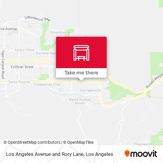 Los Angeles Avenue and Rory Lane map