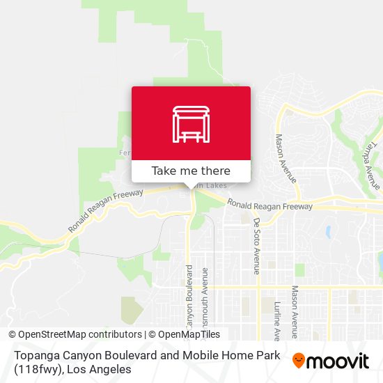 Topanga Canyon Boulevard and Mobile Home Park (118fwy) map
