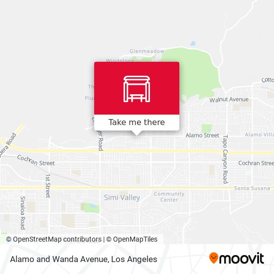Alamo and Wanda Avenue map