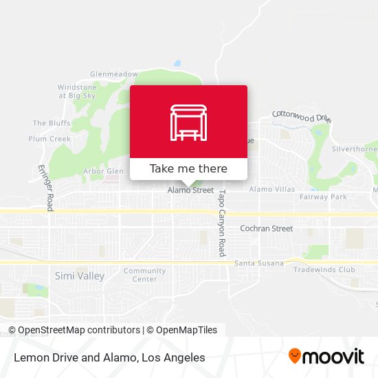Lemon Drive and Alamo map