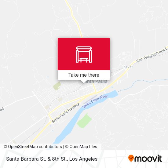 Santa Barbara St. & 8th St. map