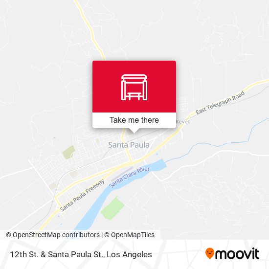 12th St. & Santa Paula St. map