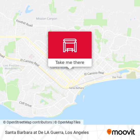 Santa Barbara at De LA Guerra map