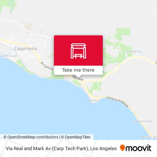 Via Real and Mark Av (Carp Tech Park) map