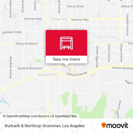 Burbank & Northrop Grumman map
