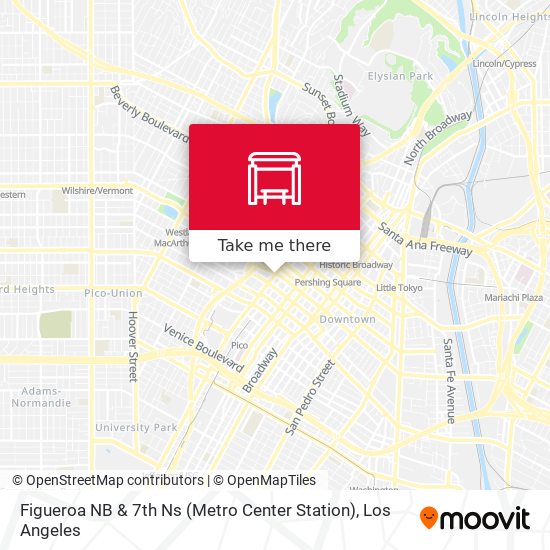 Figueroa NB  & 7th Ns (Metro Center Station) map