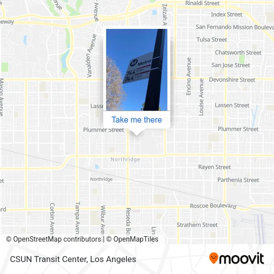 Mapa de CSUN Transit Center