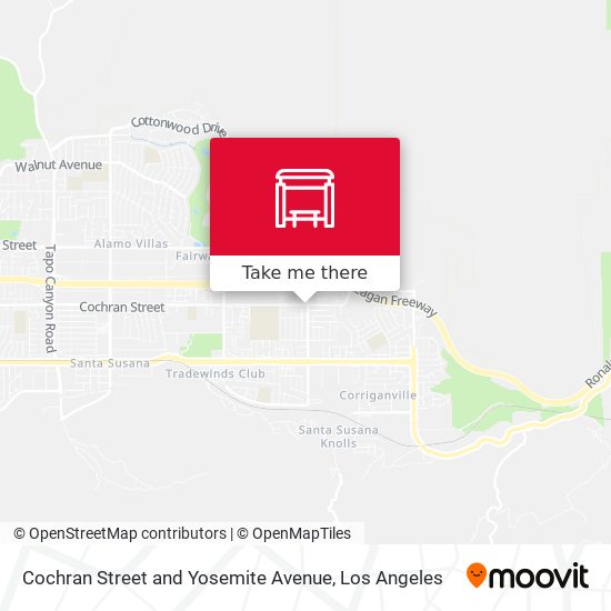 Cochran Street and Yosemite Avenue map