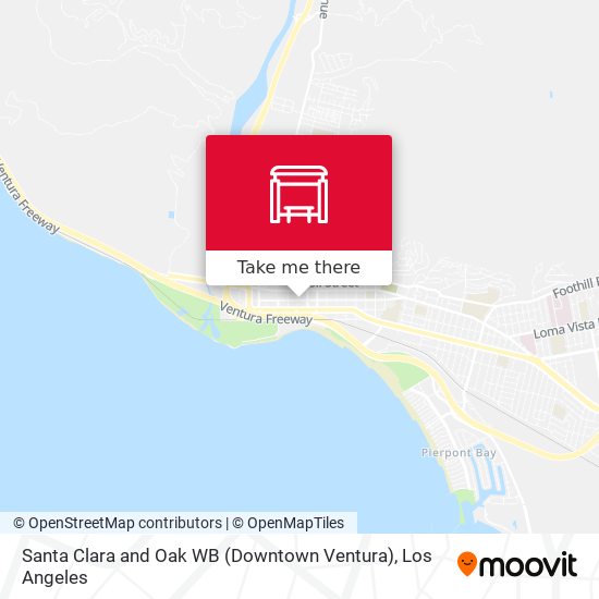 Santa Clara and Oak WB (Downtown Ventura) map