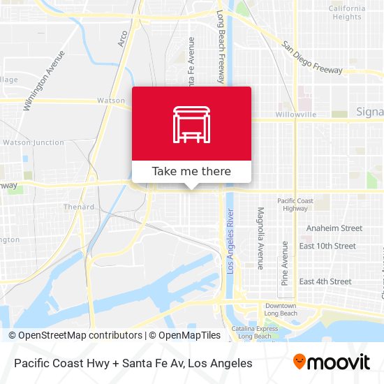 Mapa de Pacific Coast Hwy + Santa Fe Av