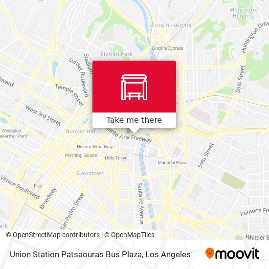 Mapa de Union Station Patsaouras Bus Plaza