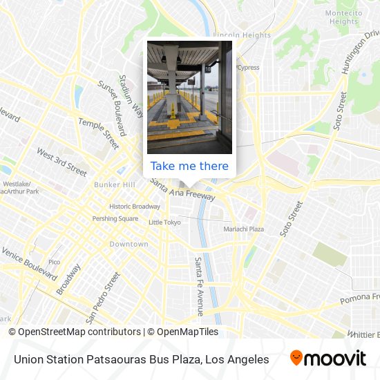 Mapa de Union Station Patsaouras Bus Plaza