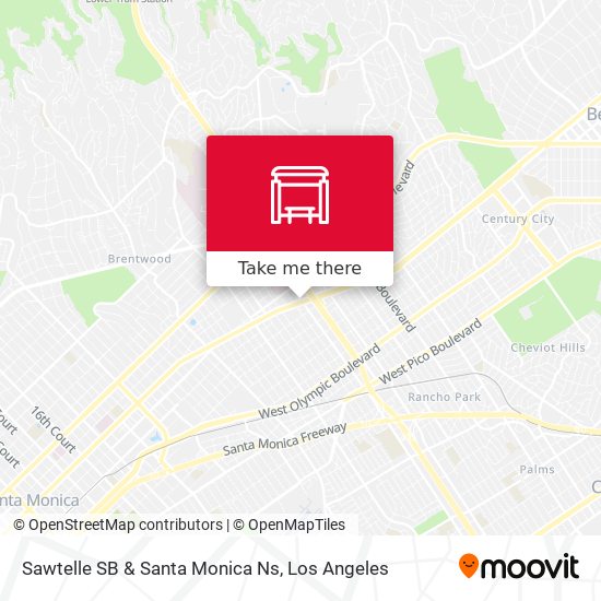 Mapa de Sawtelle SB & Santa Monica Ns