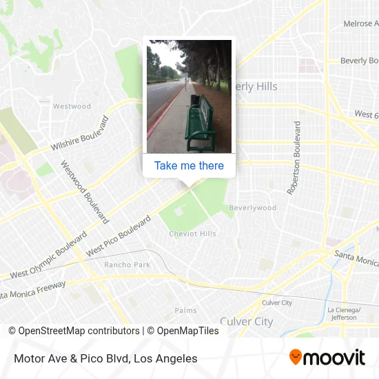 Motor Ave & Pico Blvd map