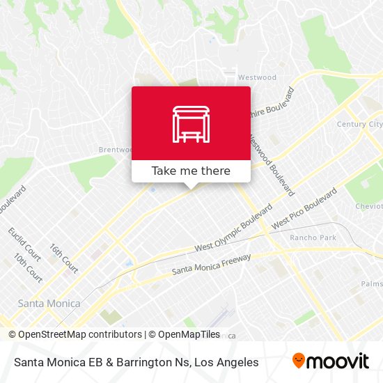 Santa Monica EB & Barrington Ns map