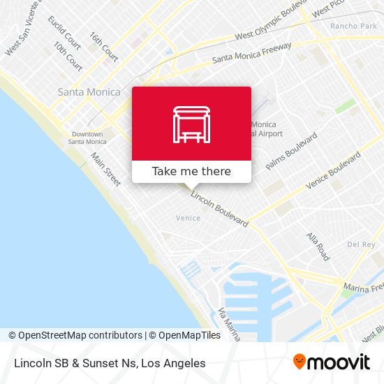 Mapa de Lincoln SB & Sunset Ns