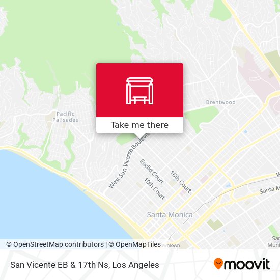 San Vicente EB & 17th Ns map