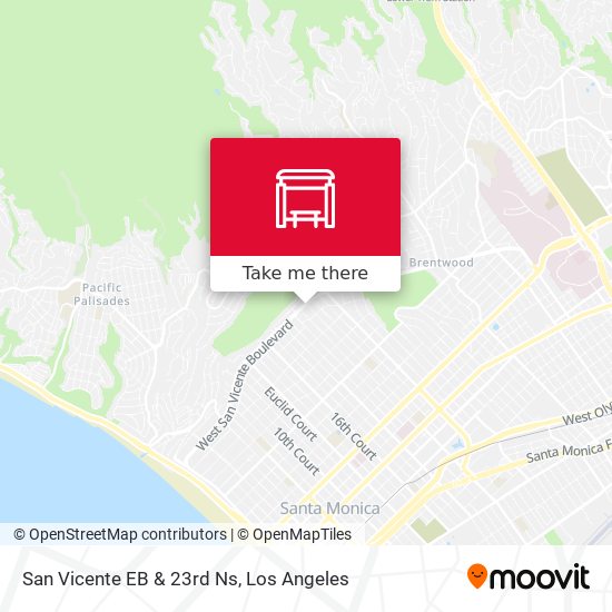 San Vicente EB & 23rd Ns map