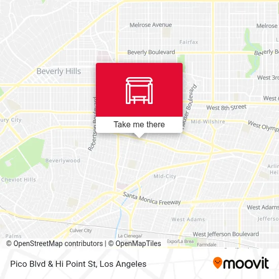 Pico Blvd & Hi Point St map