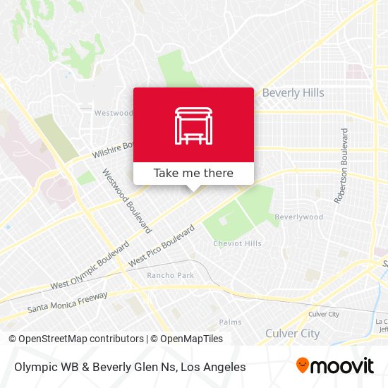 Mapa de Olympic WB & Beverly Glen Ns