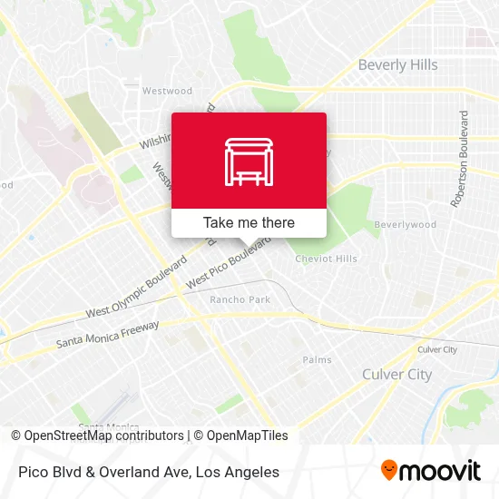 Pico Blvd & Overland Ave map