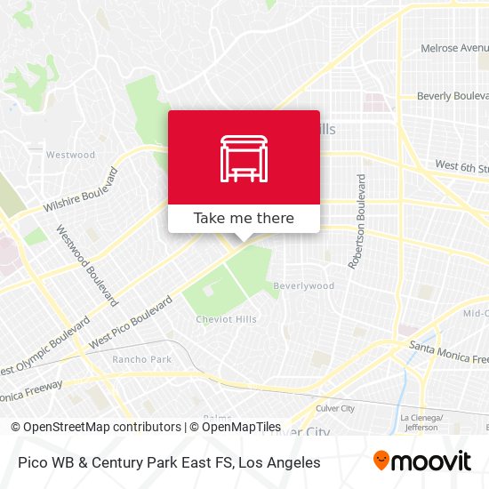 Mapa de Pico WB & Century Park East FS