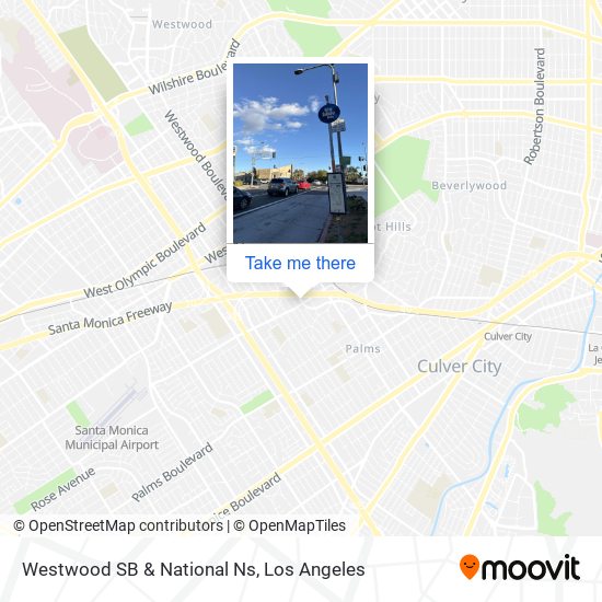 Westwood SB & National Ns map