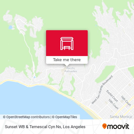 Sunset WB & Temescal Cyn Ns map