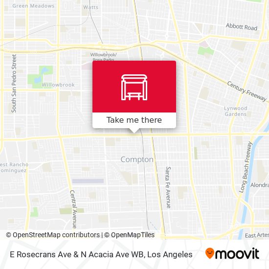 E Rosecrans Ave & N Acacia Ave WB map