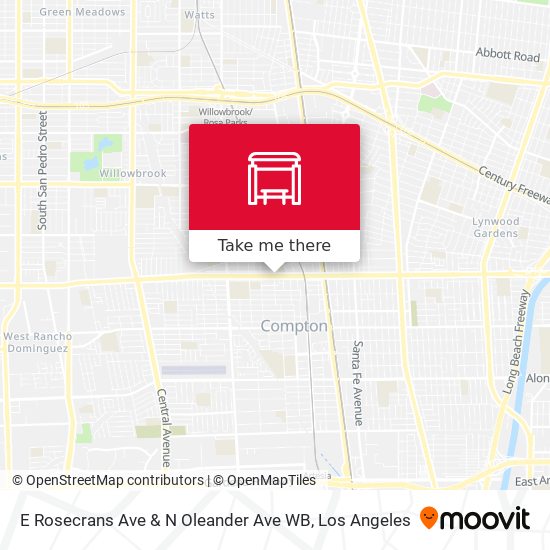 E Rosecrans Ave & N Oleander Ave WB map
