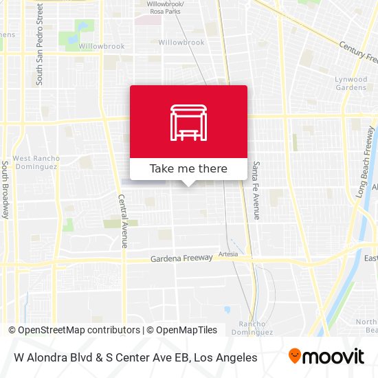 W Alondra Blvd & S Center Ave EB map