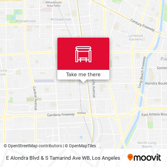 E Alondra Blvd & S Tamarind Ave WB map