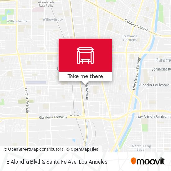 E Alondra Blvd & Santa Fe Ave map