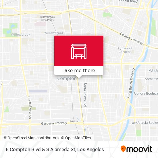 Mapa de E Compton Blvd & S Alameda St