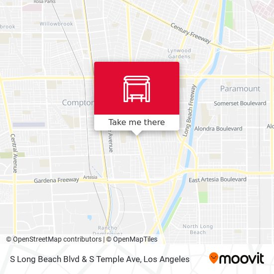 S Long Beach Blvd & S Temple Ave map