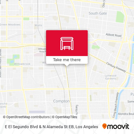 Mapa de E El Segundo Blvd & N Alameda St EB