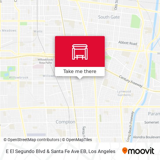 E El Segundo Blvd & Santa Fe Ave EB map