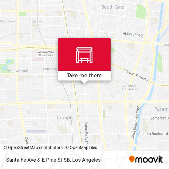 Mapa de Santa Fe Ave & E Pine St SB