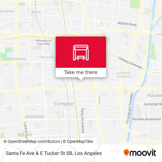 Mapa de Santa Fe Ave & E Tucker St SB
