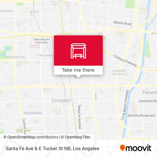 Santa Fe Ave & E Tucker St NB map