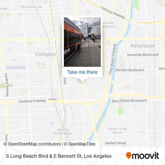 S Long Beach Blvd & E Bennett St map