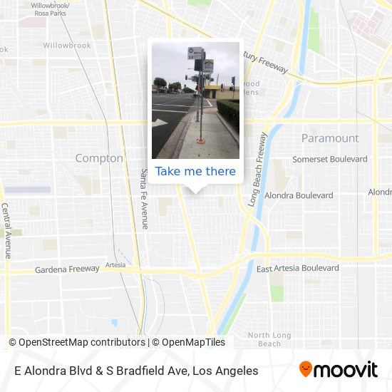 Mapa de E Alondra Blvd & S Bradfield Ave