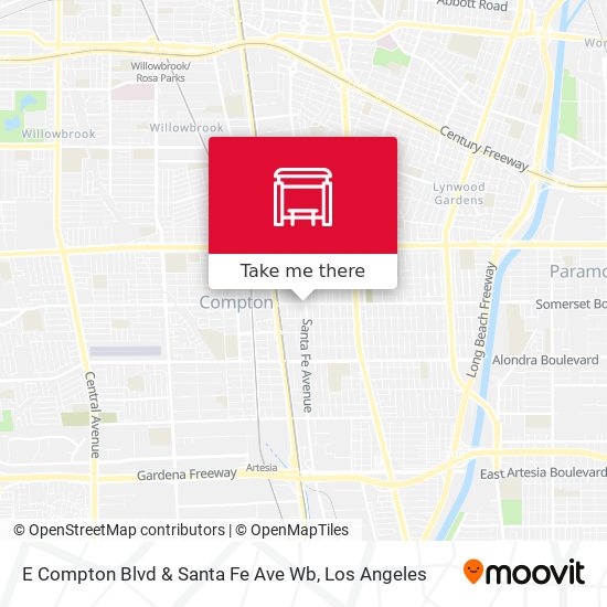E Compton Blvd & Santa Fe Ave Wb map
