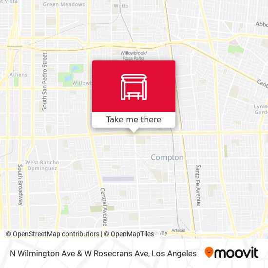 N Wilmington Ave & W Rosecrans Ave map