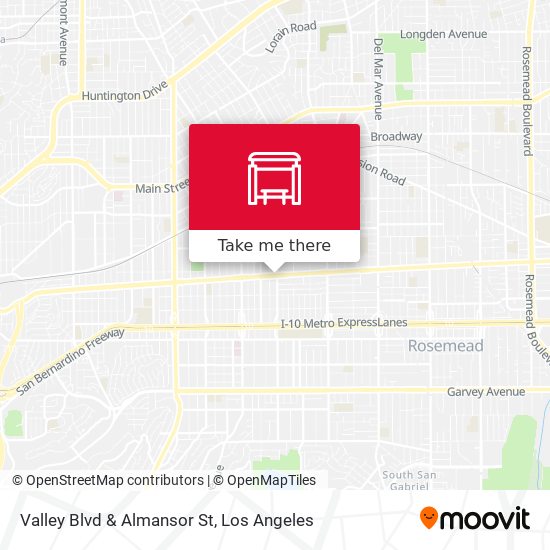 Valley Blvd & Almansor St map