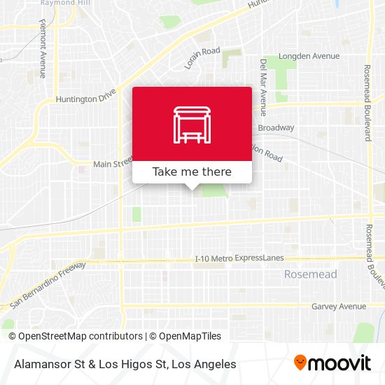 Alamansor St & Los Higos St map