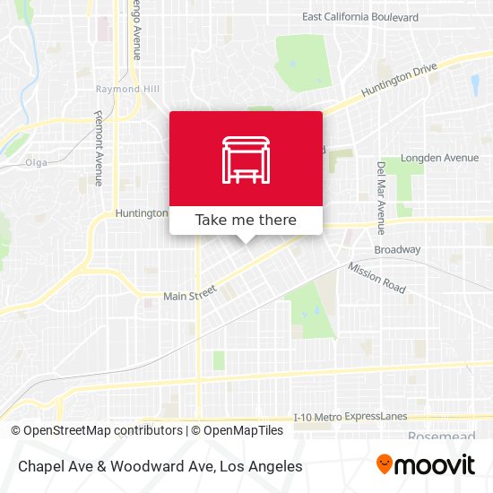 Chapel Ave & Woodward Ave map