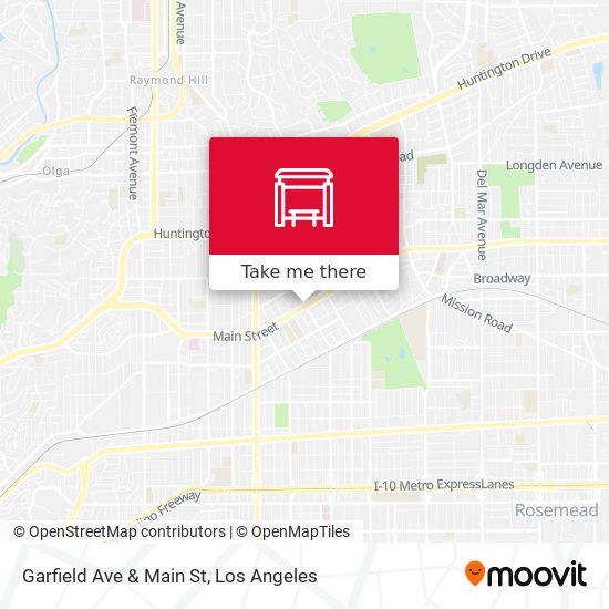 Garfield Ave & Main St map